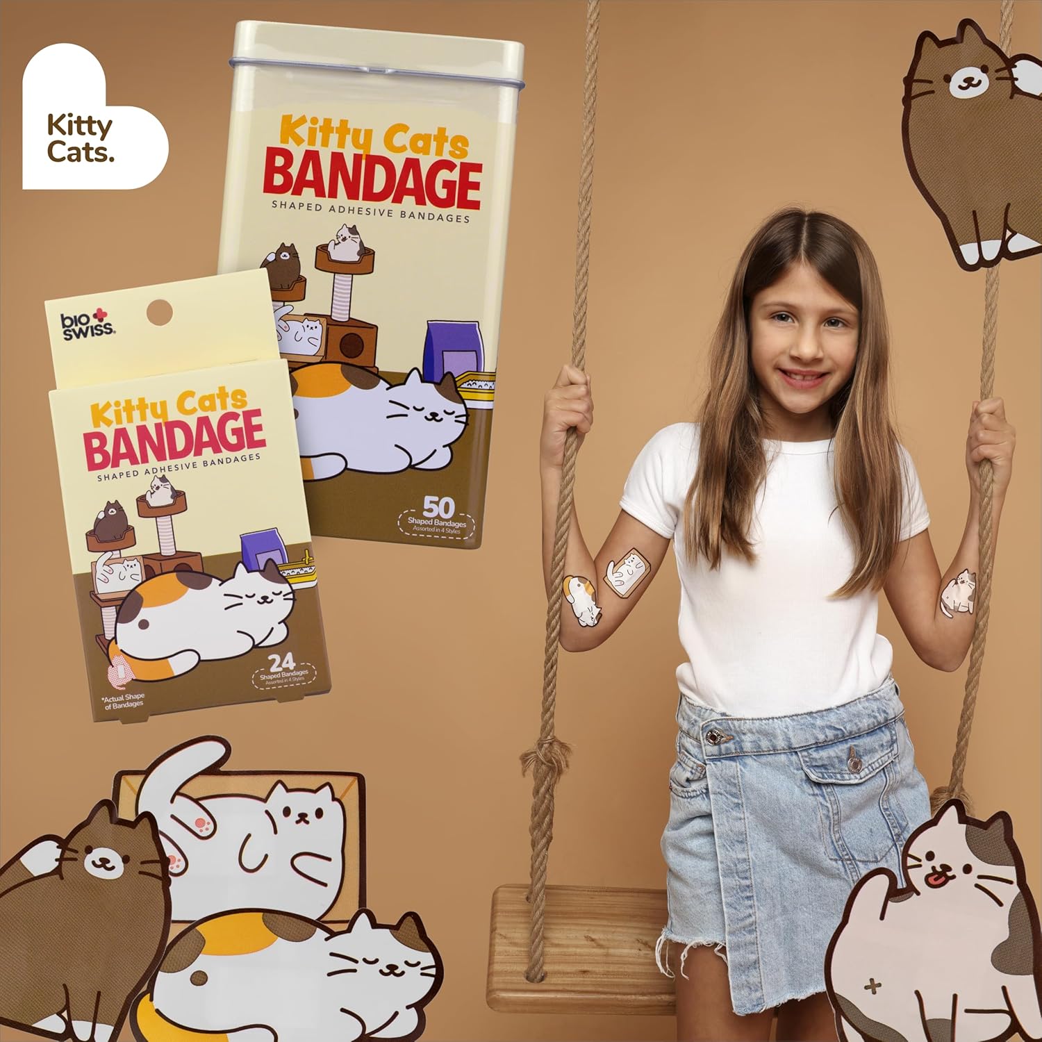 BioSwiss Bandages, Self Adhesive Bandage Set, Latex Free, Sterile Wound Care Quick Pick Grocers