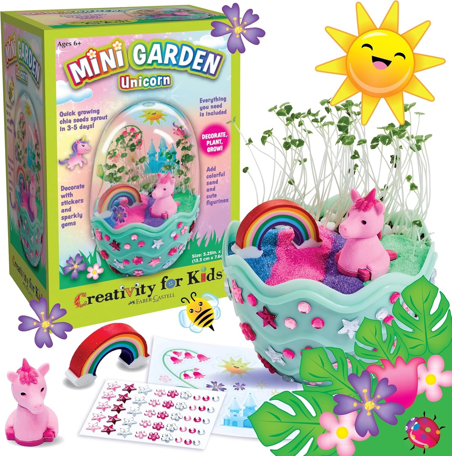 Creativity for Kids Mini Garden: Gifts for Girls, Crafts and Toys, Stocking Stuffers for Kids (Ages 6+) Quick Pick Grocers