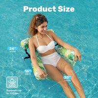 SLOOSH Inflatable Pool Floats Adult,2 Packs Floating Lounge Chairs,Blow up Pool Noodles for Adult Heavy Duty,Floating Chair for Party Summer Water Beach Lake Fun Quick Pick Grocers
