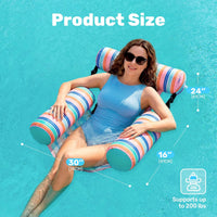 SLOOSH Inflatable Pool Floats Adult,2 Packs Floating Lounge Chairs,Blow up Pool Noodles for Adult Heavy Duty,Floating Chair for Party Summer Water Beach Lake Fun Quick Pick Grocers