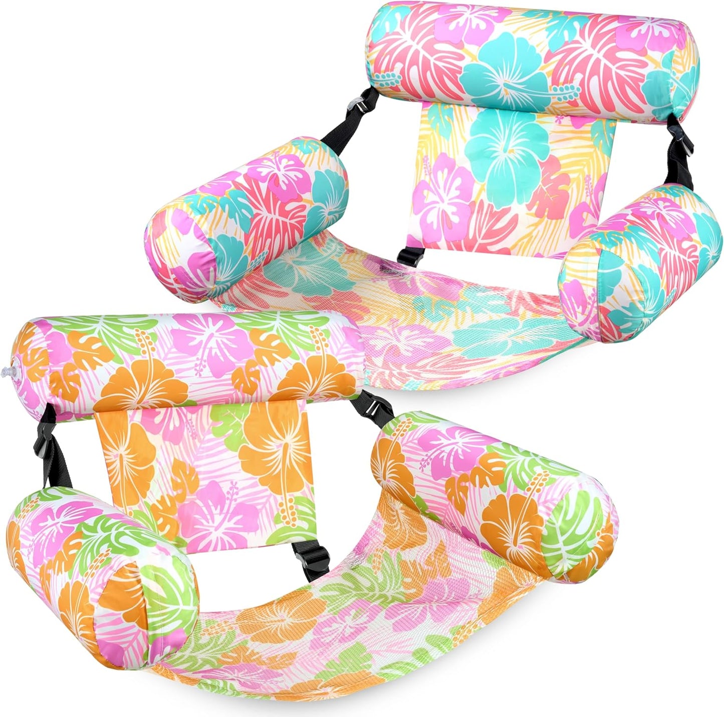 SLOOSH Inflatable Pool Floats Adult,2 Packs Floating Lounge Chairs,Blow up Pool Noodles for Adult Heavy Duty,Floating Chair for Party Summer Water Beach Lake Fun Quick Pick Grocers