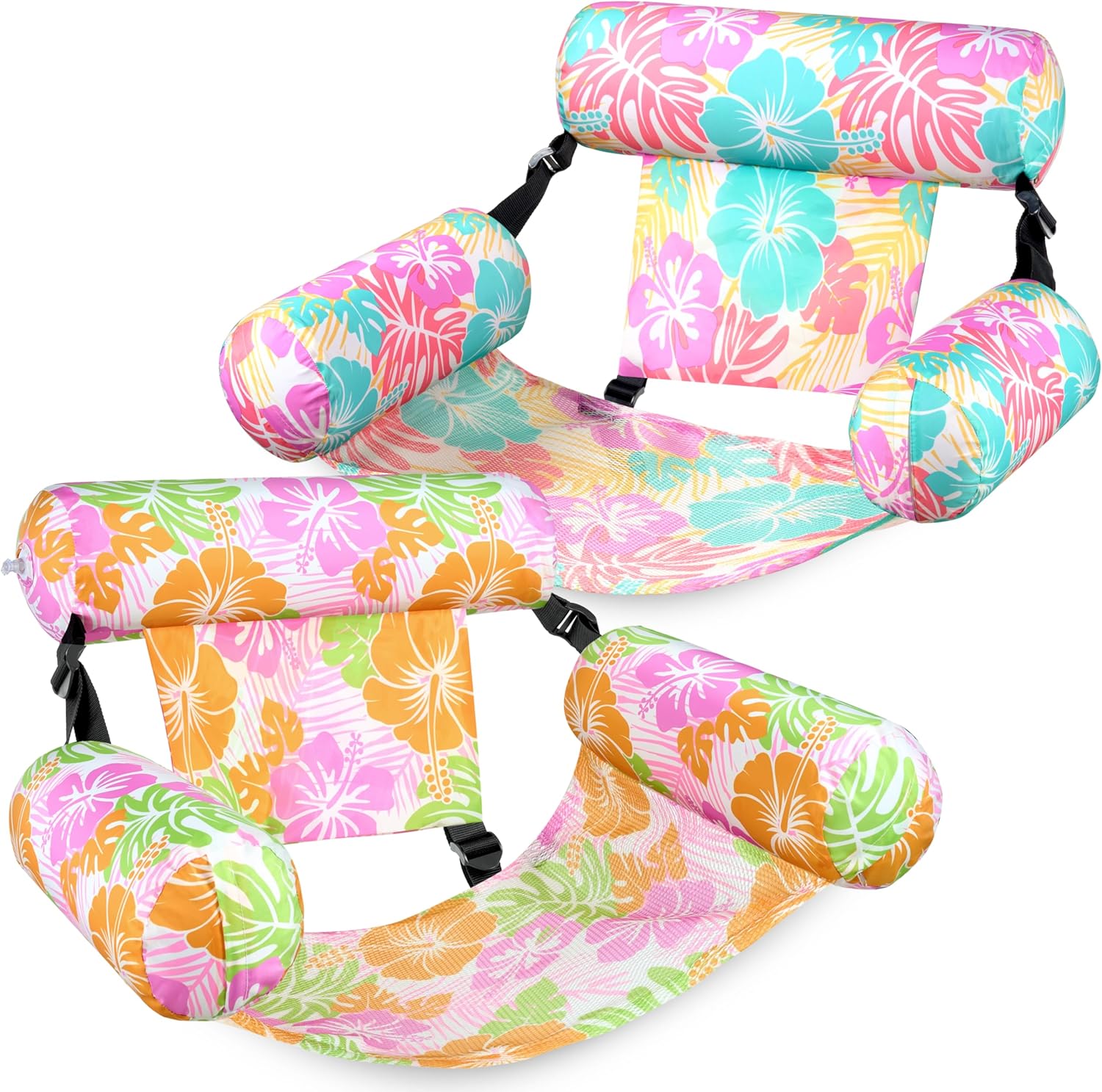 SLOOSH Inflatable Pool Floats Adult,2 Packs Floating Lounge Chairs,Blow up Pool Noodles for Adult Heavy Duty,Floating Chair for Party Summer Water Beach Lake Fun Quick Pick Grocers