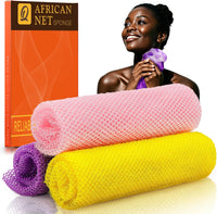 African Bath Sponge African Net Long Net Bath Sponge Exfoliating Shower Body Scrubber Back Scrubber Skin Smoother,Great for Daily Use Quick Pick Grocers