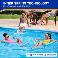 SwimWays Spring Float Premium Papasan Pool Lounger, Inflatable Pool Floats Adult with Fast Inflation for Ages 15 & Up Quick Pick Grocers