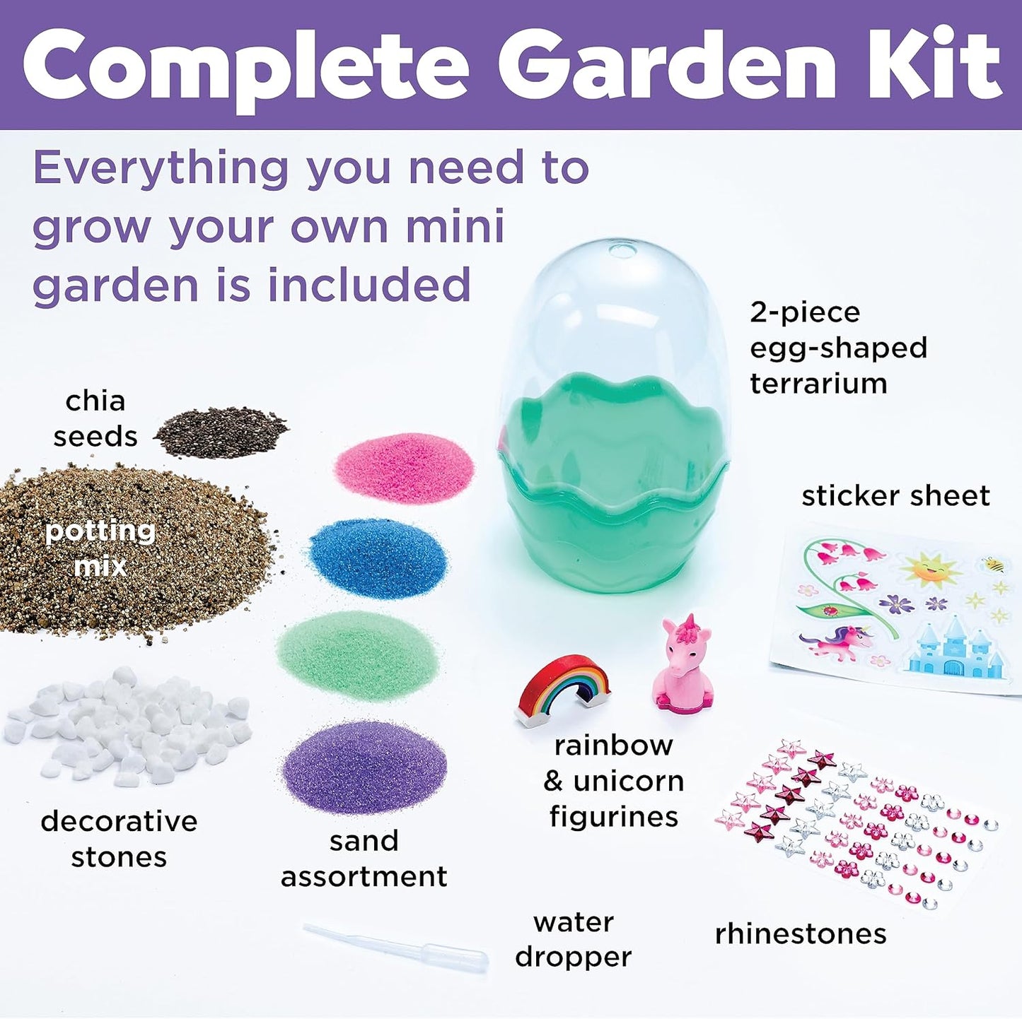 Creativity for Kids Mini Garden: Gifts for Girls, Crafts and Toys, Stocking Stuffers for Kids (Ages 6+) Quick Pick Grocers