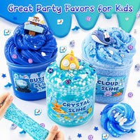 Cloud Slime kit for Girls Ages 8-12, Toys for Girls and Boys, for Kids Slime Set Party kit Goodie Bag Stuffers, 4 5 6 7 8 9 10 Year Old Girl Birthday Gift Cute Stuff Quick Pick Grocers