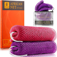 African Bath Sponge African Net Long Net Bath Sponge Exfoliating Shower Body Scrubber Back Scrubber Skin Smoother,Great for Daily Use Quick Pick Grocers