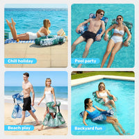 SLOOSH Inflatable Pool Floats Adult,2 Packs Floating Lounge Chairs,Blow up Pool Noodles for Adult Heavy Duty,Floating Chair for Party Summer Water Beach Lake Fun Quick Pick Grocers