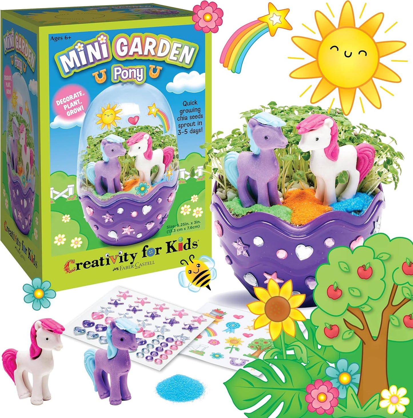 Creativity for Kids Mini Garden: Gifts for Girls, Crafts and Toys, Stocking Stuffers for Kids (Ages 6+) Quick Pick Grocers