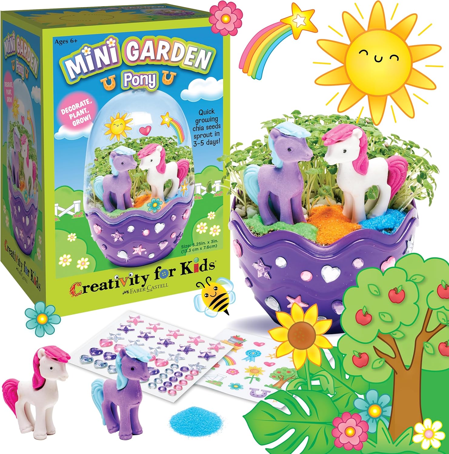 Creativity for Kids Mini Garden: Gifts for Girls, Crafts and Toys, Stocking Stuffers for Kids (Ages 6+) Quick Pick Grocers