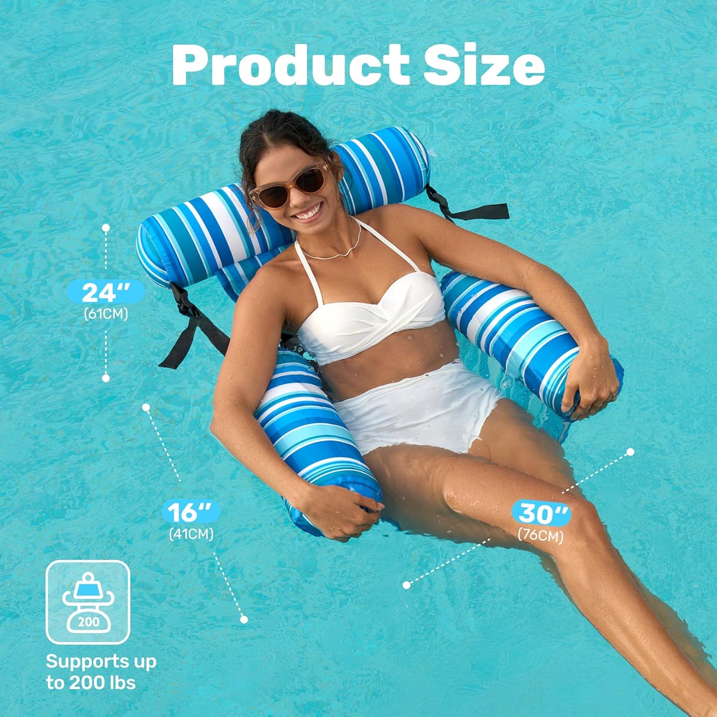 SLOOSH Inflatable Pool Floats Adult,2 Packs Floating Lounge Chairs,Blow up Pool Noodles for Adult Heavy Duty,Floating Chair for Party Summer Water Beach Lake Fun Quick Pick Grocers