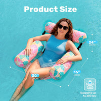 SLOOSH Inflatable Pool Floats Adult,2 Packs Floating Lounge Chairs,Blow up Pool Noodles for Adult Heavy Duty,Floating Chair for Party Summer Water Beach Lake Fun Quick Pick Grocers