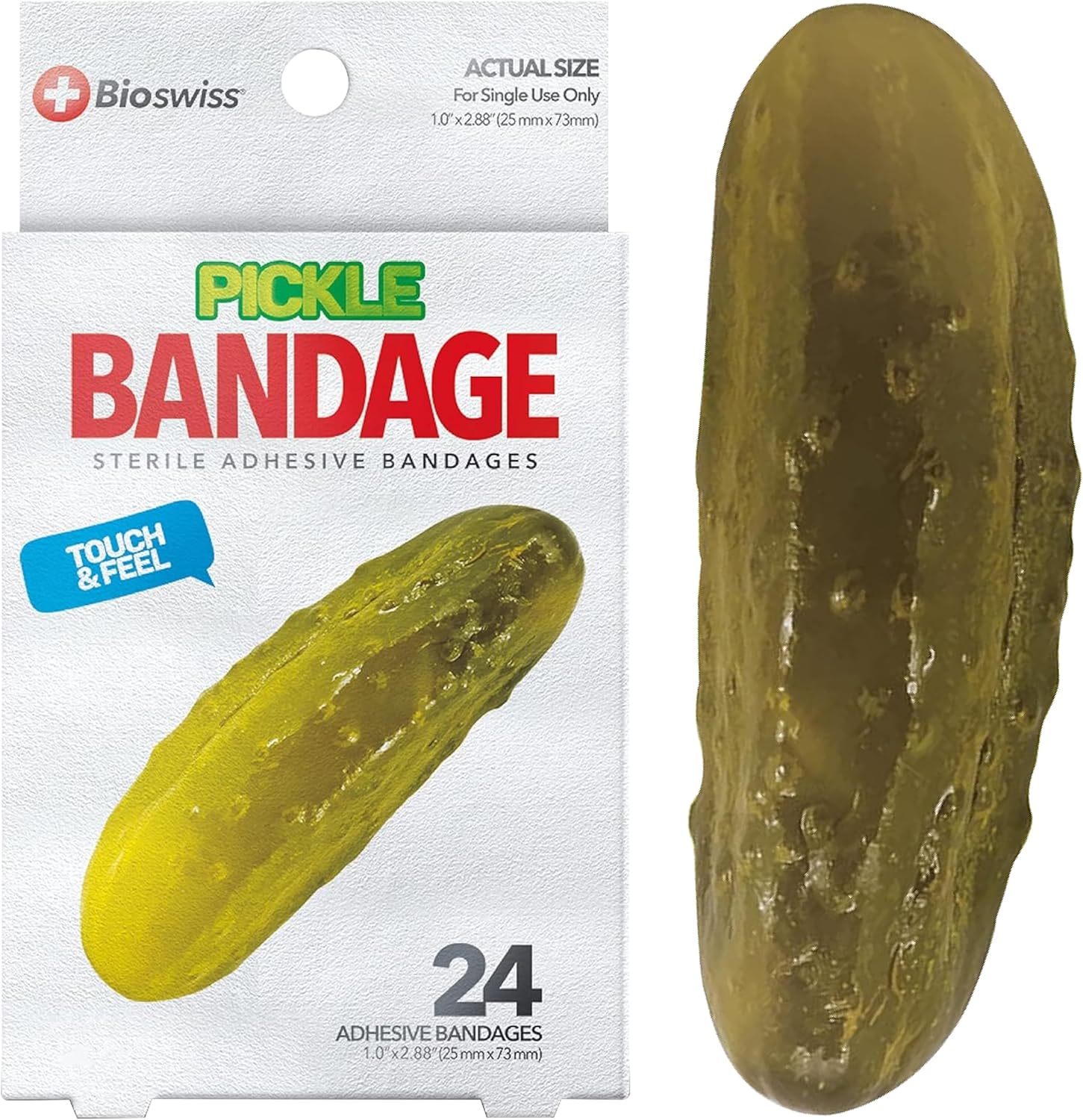 BioSwiss Bandages, Pickle Shaped Self Adhesive Bandage Set, Latex Free, Sterile Wound Care Quick Pick Grocers