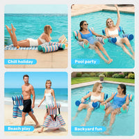 SLOOSH Inflatable Pool Floats Adult,2 Packs Floating Lounge Chairs,Blow up Pool Noodles for Adult Heavy Duty,Floating Chair for Party Summer Water Beach Lake Fun Quick Pick Grocers