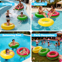 JOYIN 3 Pack Pool Floats, Pool Tube for Kids Swim Rings Inflatable Tubes, Floatie Ring Water Toys for Swimming, Summer Beach Party Quick Pick Grocers