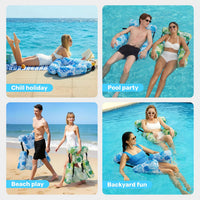 SLOOSH Inflatable Pool Floats Adult,2 Packs Floating Lounge Chairs,Blow up Pool Noodles for Adult Heavy Duty,Floating Chair for Party Summer Water Beach Lake Fun Quick Pick Grocers
