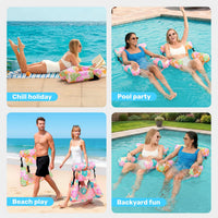 SLOOSH Inflatable Pool Floats Adult,2 Packs Floating Lounge Chairs,Blow up Pool Noodles for Adult Heavy Duty,Floating Chair for Party Summer Water Beach Lake Fun Quick Pick Grocers