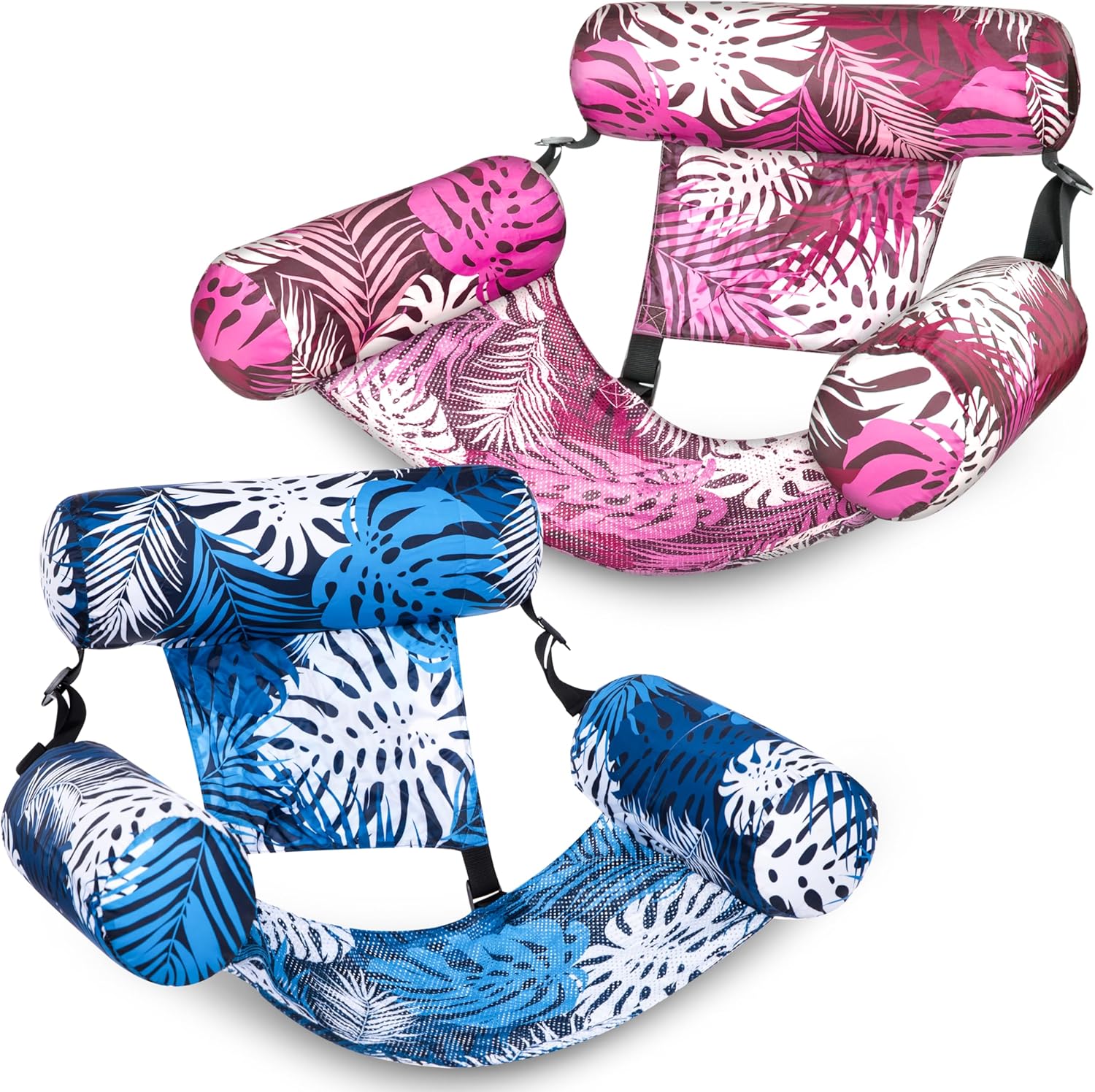 SLOOSH Inflatable Pool Floats Adult,2 Packs Floating Lounge Chairs,Blow up Pool Noodles for Adult Heavy Duty,Floating Chair for Party Summer Water Beach Lake Fun Quick Pick Grocers