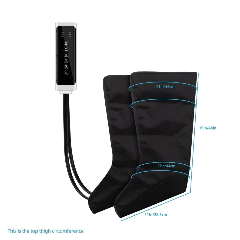 JinKairui Electric Pneumatic Leg Massager Extended Version for Deep Relaxation of Thighs, Calves and Feet with Remote Control Purest Peak
