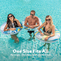 JOYIN 3 Pack Pool Floats, Pool Tube for Kids Swim Rings Inflatable Tubes, Floatie Ring Water Toys for Swimming, Summer Beach Party Quick Pick Grocers
