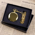 Luxury Gold Quartz Pocket Watch Gift Box Set For Family Fashion Casual Necklace Pendant Unisex Pocket&Fob Chain Watches with Box Quick Pick Grocers