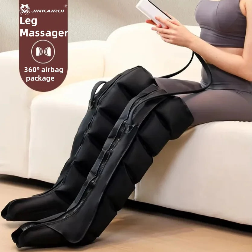 JinKairui Electric Pneumatic Leg Massager Extended Version for Deep Relaxation of Thighs, Calves and Feet with Remote Control Purest Peak