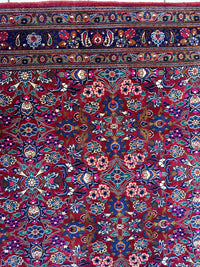 Persian Mashhad I Fine Allover Rug Wool 7 x 10