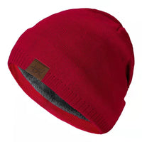 Unisex URGENTMAN Labal Winter Hats Solid Color Knitted Hats For Men And Women Beanie Cap Outdoor Add Fur Lining Warm Sports Hats Purest Peak