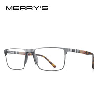MERRYS DESIGN Men Titanium Alloy Glasses Frame Fashion Male Square Ultralight Eye Myopia Prescription Eyeglasses S2001 Econic Blanks