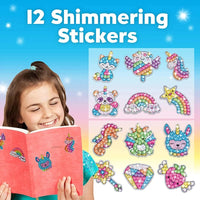 12 Create Big Gem Diamond Painting Sticker Kit Art Craft Girls Boys Unicorn Animal Sealife Magical Mosaic Dot Sticky Toys Gifts Econic Blanks