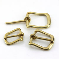 Solid Brass Belt Buckle End Bar Heel bar Buckle Single Pin Belt Half Buckle For Leather Craft Bag Strap Jeans Webbing Dog Collar Quick Pick Grocers