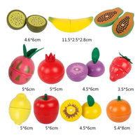Simulation Kitchen Pretend Toy Wooden Classic Game Montessori Educational Toy For Children Kids Gift Cutting Fruit Vegetable Set Econic Blanks