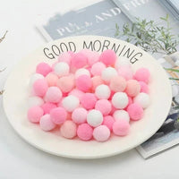 Pompoms 8/10/15/20/25/30mm Soft Pompons Colorful Fluffy Plush Craft DIY Pom Pom Fur Ball Pon Pon Home Decoration Kids Toys 10g Econic Blanks