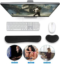 RAKOON Mouse Pad with  Wrist Rest Non-Slip Base Wrist Rest Pad Ergonomic Mousepad for Typist Office Gaming PC Laptop Econic Blanks