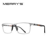 MERRYS DESIGN Men Titanium Alloy Glasses Frame Fashion Male Square Ultralight Eye Myopia Prescription Eyeglasses S2001 Econic Blanks