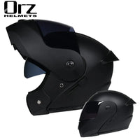 Latest DOT Approved Safety Modular Flip Motorcycle Helmet Voyage Racing Dual Lens Helmet Interior Visor Orz-161
