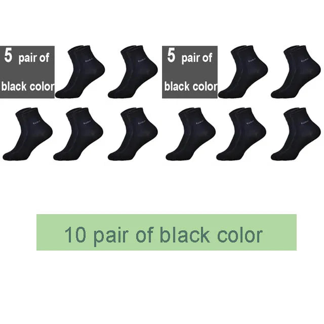 10Pairs/Lot Men Bamboo Socks Brand Comfortable Breathable Casual Business Men's Crew Socks High Quality Guarantee Sox Male Gift Quick Pick Grocers