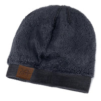 Unisex URGENTMAN Labal Winter Hats Solid Color Knitted Hats For Men And Women Beanie Cap Outdoor Add Fur Lining Warm Sports Hats Purest Peak