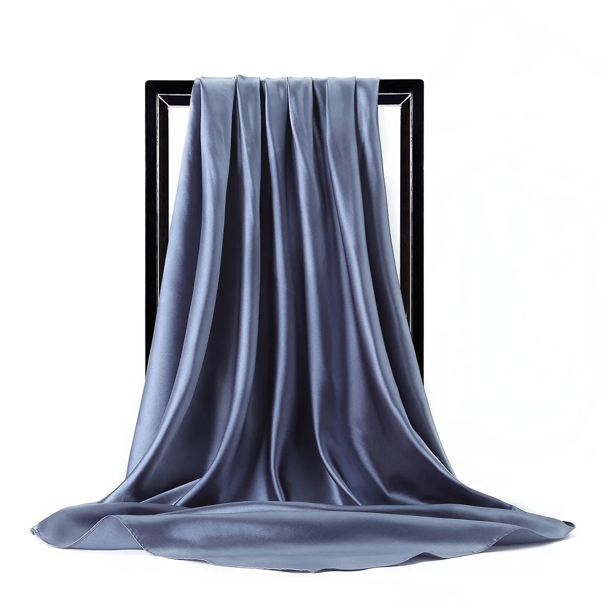 Luxury Brand Silk Scarf Women Satin Solid color Hijab Scarves Muslim Pareo Bandana Female Shawl Wrap Headband Foulard 90*90cm Quick Pick Grocers