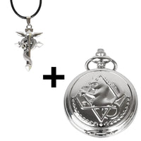 Fullmetal Alchemist High Grade Gifts Sets Pocket Watch Cosplay Japan Anime Necklace Clock Accessories With Box CF1217 Quick Pick Grocers