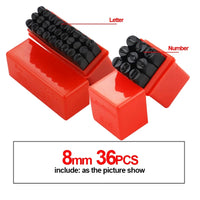 Letter&Number Stamp Punch Set Hardened Steel Metal Wood Leather Steel Punch Alphabet Letter Number Tool Leather craft Stamp Econic Blanks