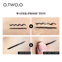 O.TWO.O Eyeliner Stamp Black Liquid Eyeliner Pen Waterproof Fast Dry Double-ended Eye Liner Pencil Make-up for Women Cosmetics Purest Peak