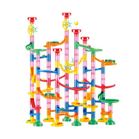 Marble Run Race Track Building Blocks Kids 3D Maze Ball Roll Toy DIY Marble Run Race Coaster Set 80/105/109/133pc Christmas Gift Purest Peak