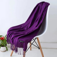 2022 fashion Tassels women scarf shawls and Wraps lady Designer solid female hijab stoles long pashmina foulard head scarves Econic Blanks