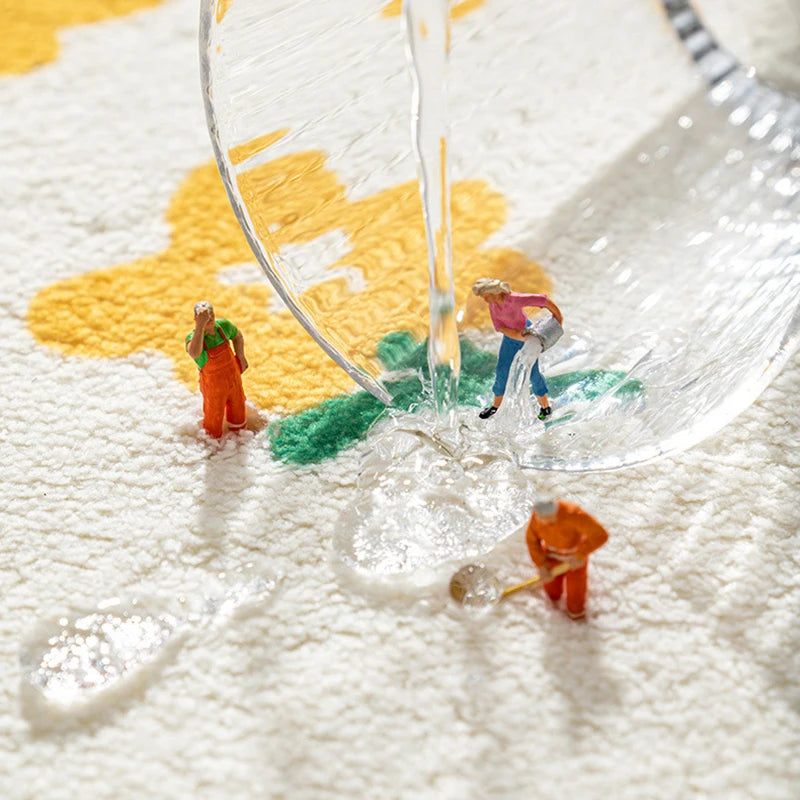 Soft Floor Mats Small Fresh Text Flowers Rugs Home Entrance Carpet Bedroom Toilet Bathroom Door Absorbent Non-Slip Foot Pad Quick Pick Grocers