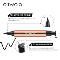O.TWO.O Eyeliner Stamp Black Liquid Eyeliner Pen Waterproof Fast Dry Double-ended Eye Liner Pencil Make-up for Women Cosmetics Purest Peak
