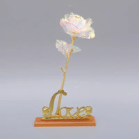 YO CHO 24K Plated Gold Rose Artificial Flower 24K Foil Rose Galaxy Box Birthday Valentine Mother's Day Christmas Creative Gift Quick Pick Grocers