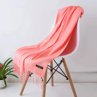 2022 fashion Tassels women scarf shawls and Wraps lady Designer solid female hijab stoles long pashmina foulard head scarves Econic Blanks