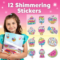 12 Create Big Gem Diamond Painting Sticker Kit Art Craft Girls Boys Unicorn Animal Sealife Magical Mosaic Dot Sticky Toys Gifts Econic Blanks