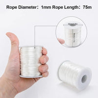 1pc 1mm 80m Satin Silk Rope Nylon Cord Colorful Baby Teether Accessories Teething Necklace Rattail Cord DIY Tool Toys Baby Purest Peak